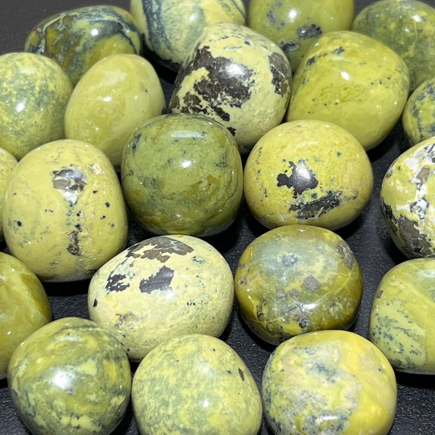 Green Serpentine Tumbled Stones (By The Piece or Pound)