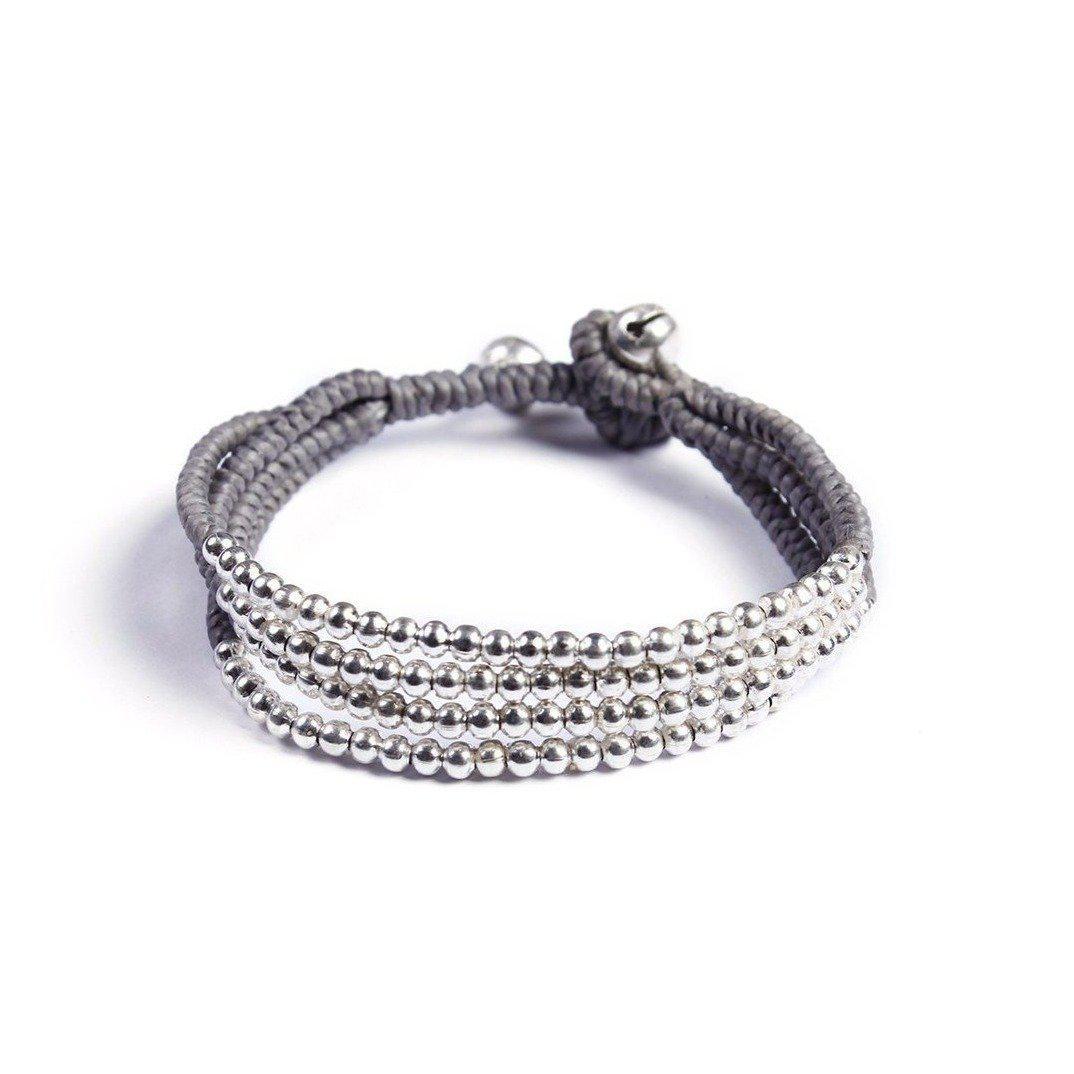 Cherish Brass Metal Bead Adjustable Bracelet - Thailand