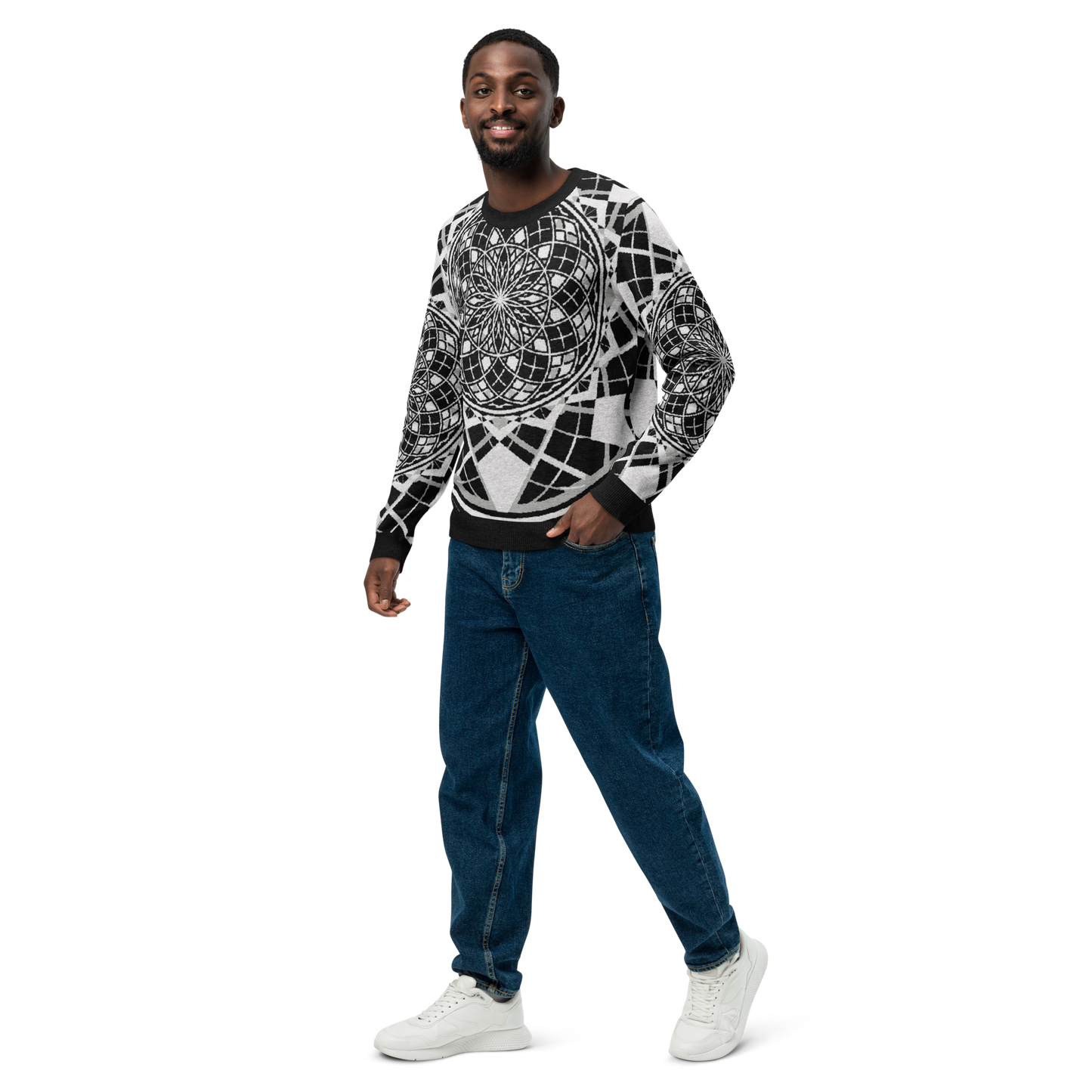 Mystic Metamorphic Night | Knitted Crew Neck Sweater