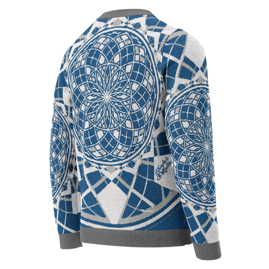 Mystic Metamorphic Blue Sky | Knitted Crew Neck Sweater