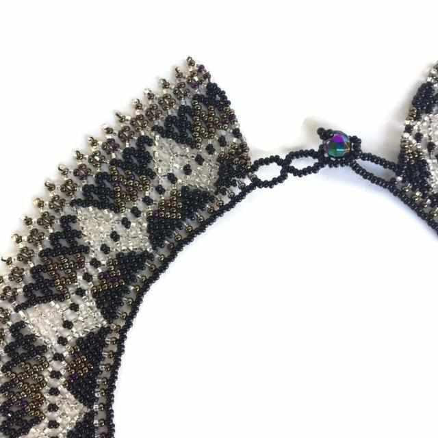 Seed Bead Collar Necklace Statement Beaded Bib Necklace Fair Trade - Guatemala