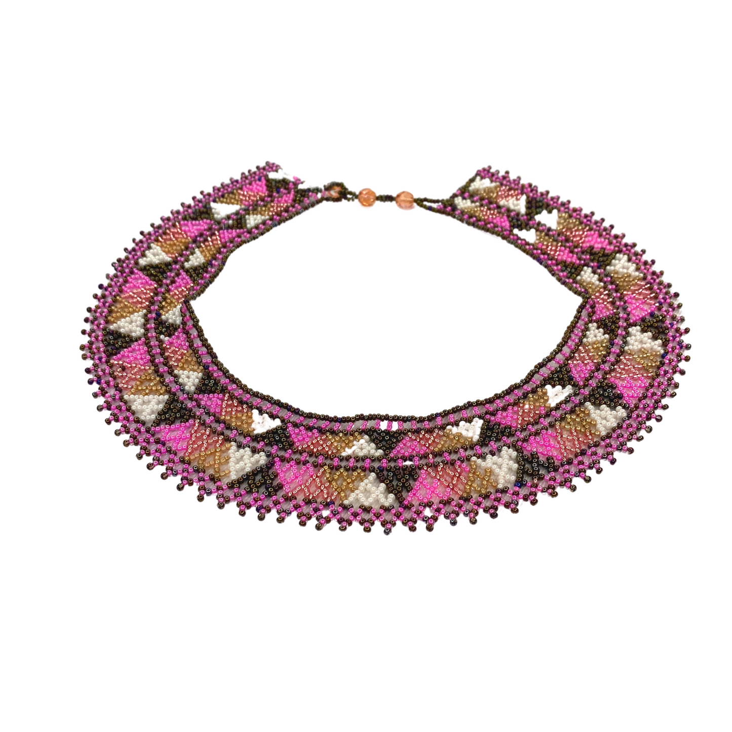 Seed Bead Collar Necklace Statement Beaded Bib Necklace Fair Trade - Guatemala