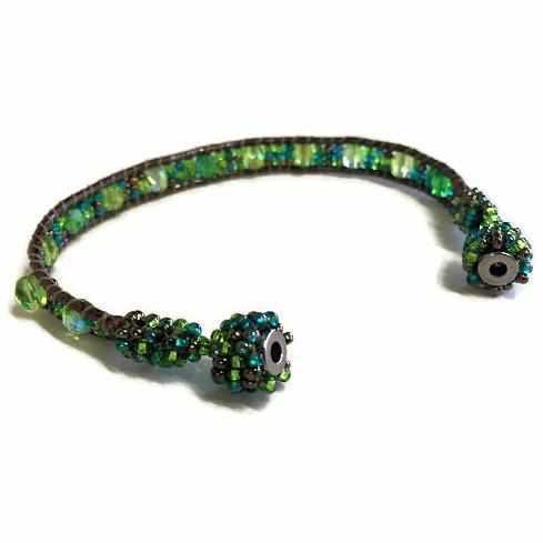 Beaded Bracelet Magnetic Clasp Boho Seed Bead Bracelet Fair Trade - Guatemala