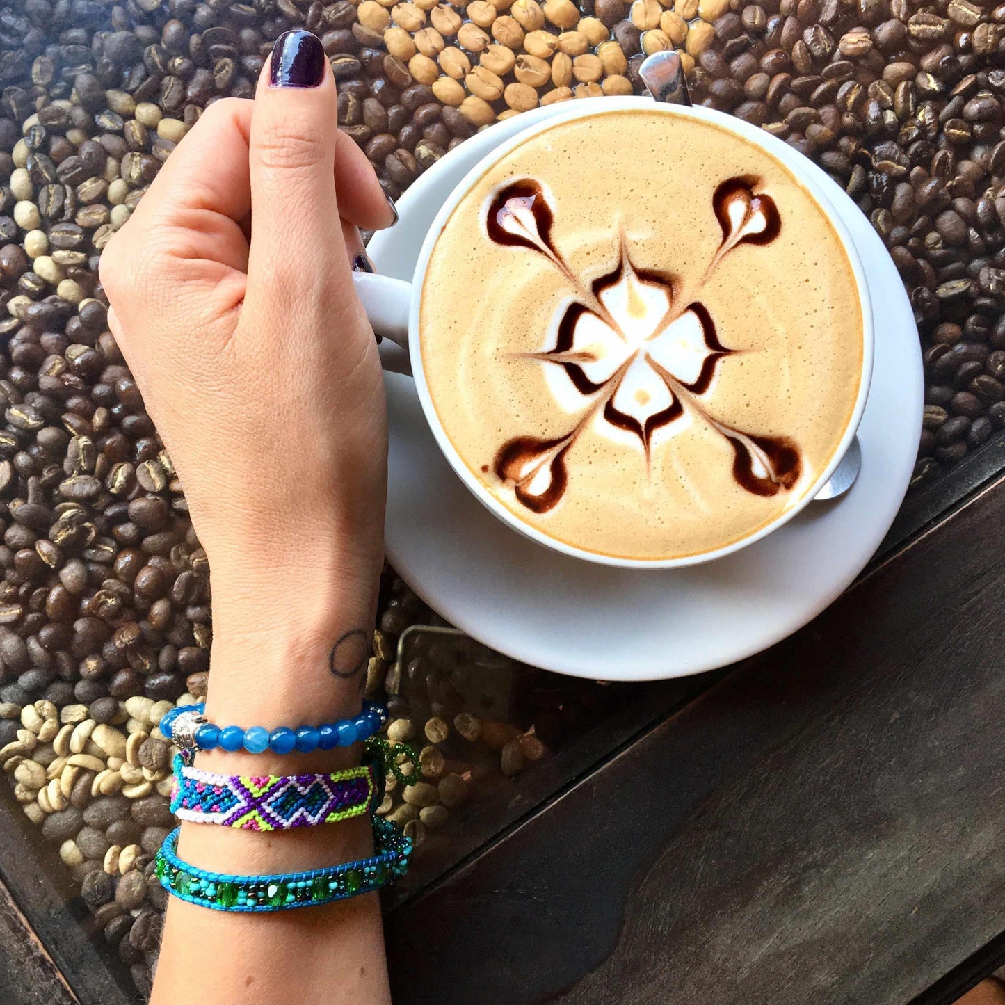 Beaded Bracelet Magnetic Clasp Boho Seed Bead Bracelet Fair Trade - Guatemala