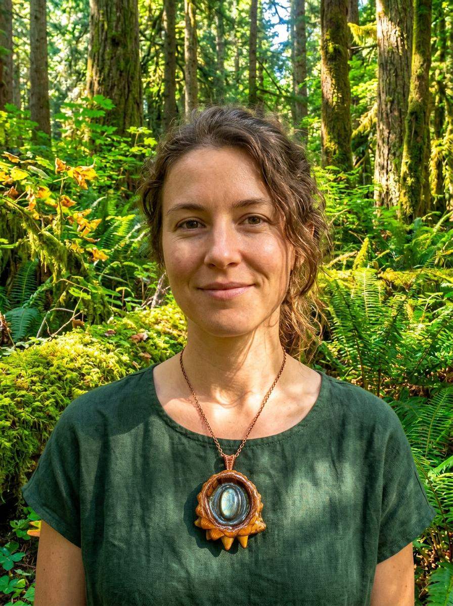 Labradorite Pinecone Pendant | Handmade PNW Jewelry | #66