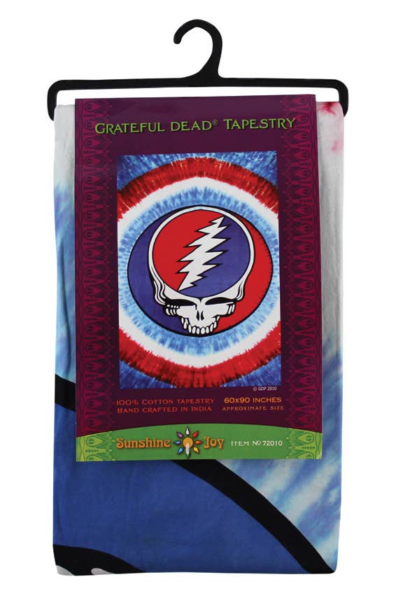 Grateful Dead Tapestry Patriotic Stealie Tie Dyed Tapestries: 30x45 inches