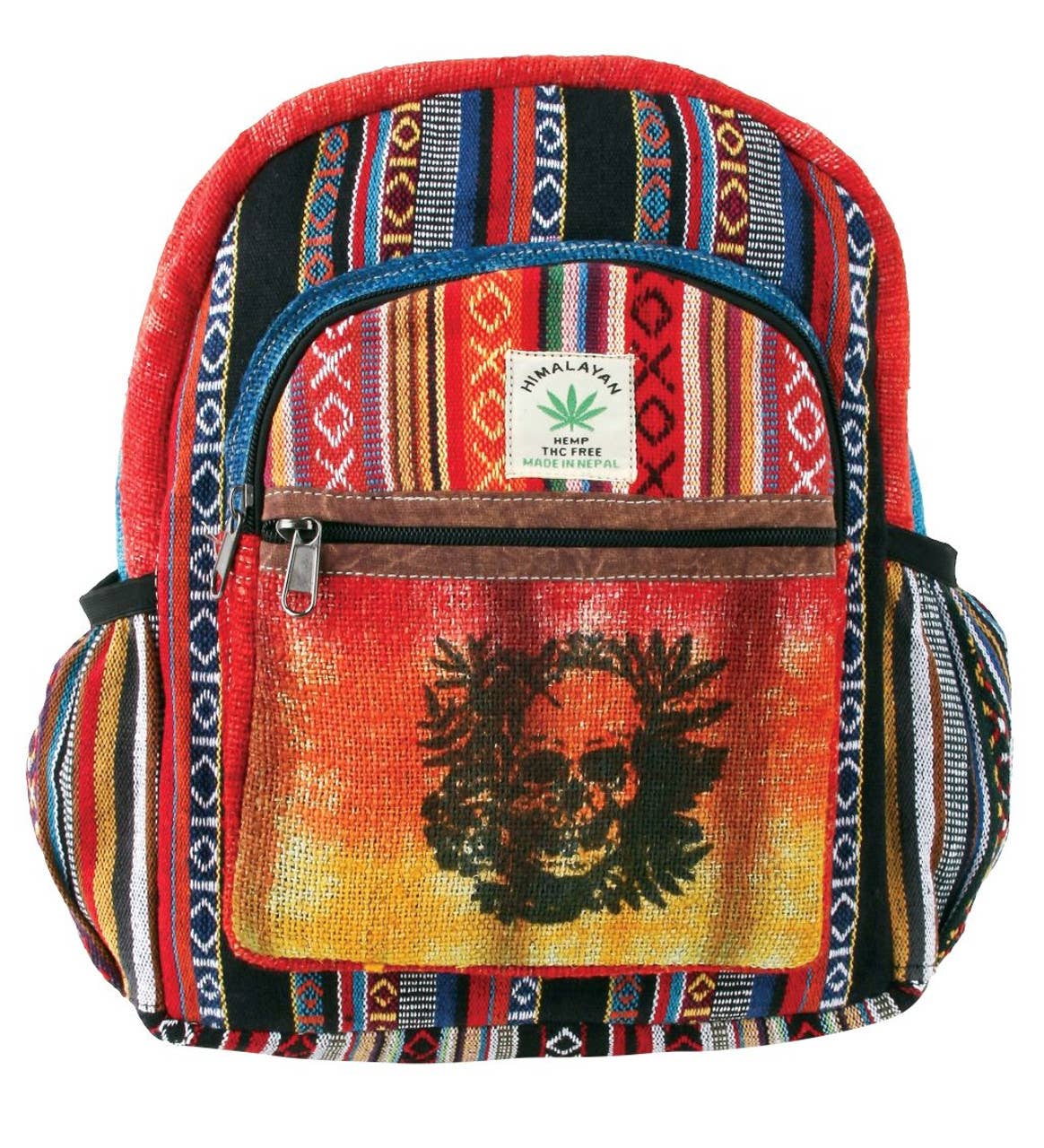Skull Tie Dye Hemp Backpack