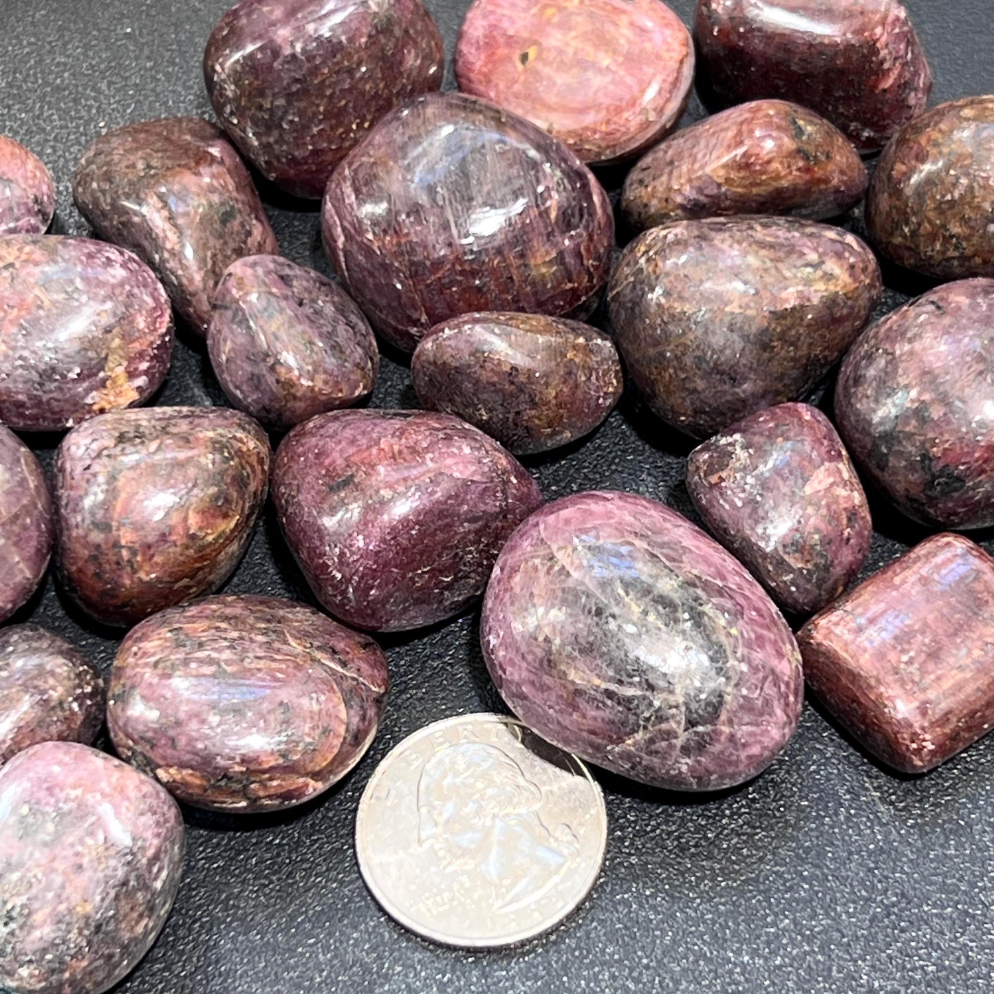 Red Ruby Crystal Tumbled (UV Reactive)(By The Piece Or Pound)