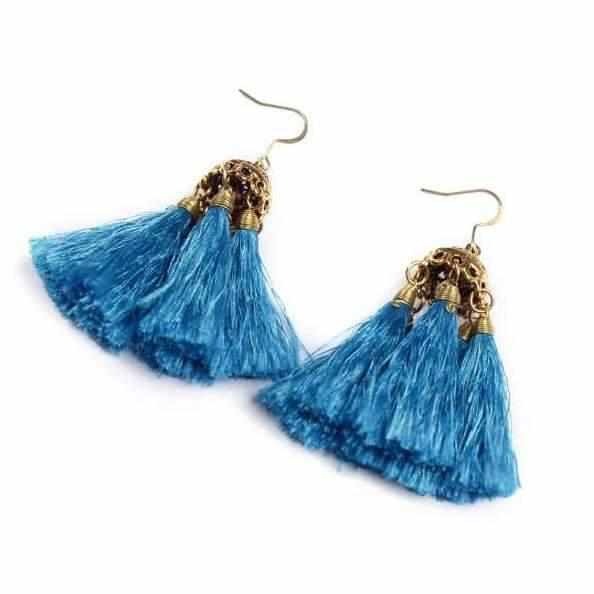 Dome Tassel Earrings - Thailand