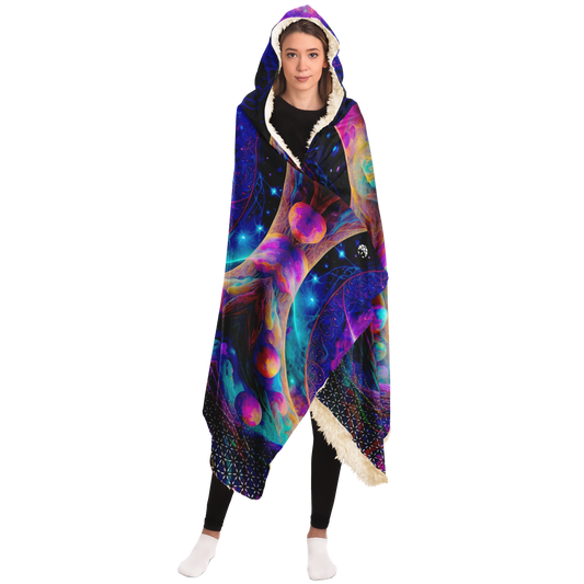 Mystic Contemplation - Sherpa Hooded Blanket