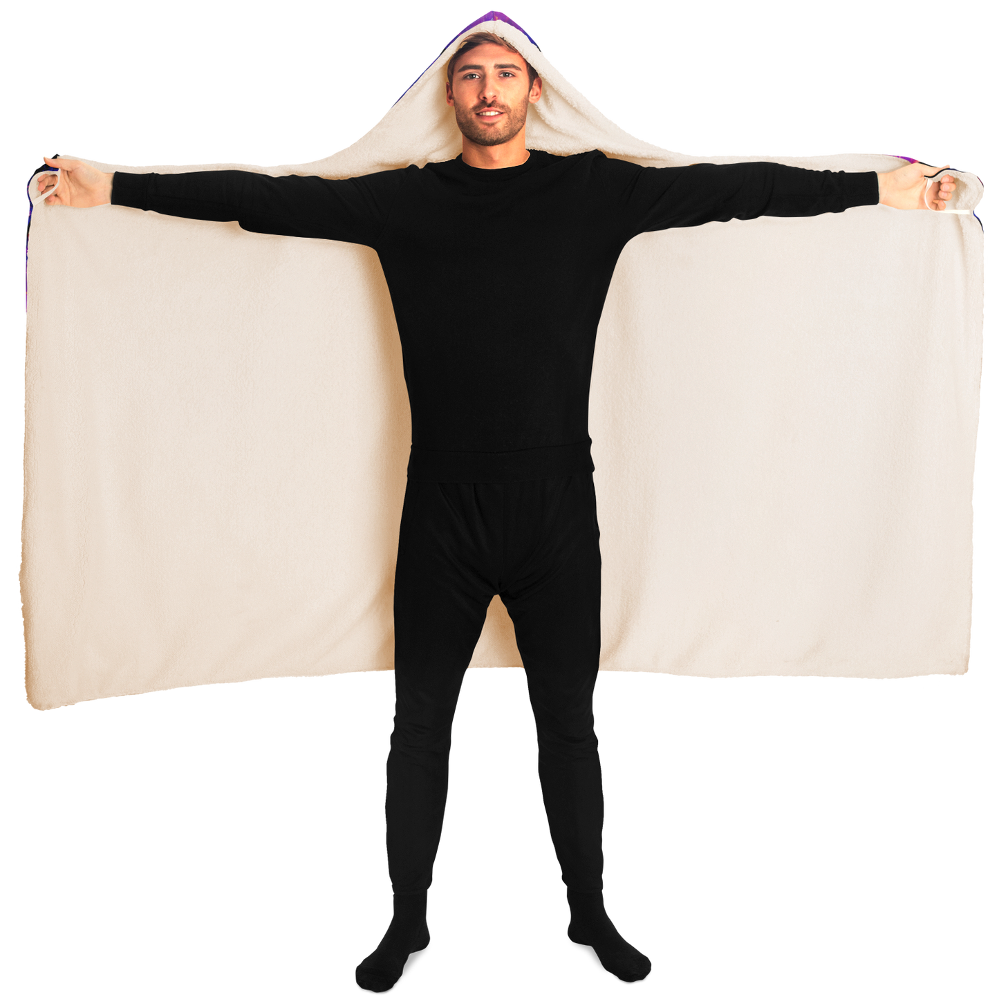 Mystic Contemplation - Sherpa Hooded Blanket