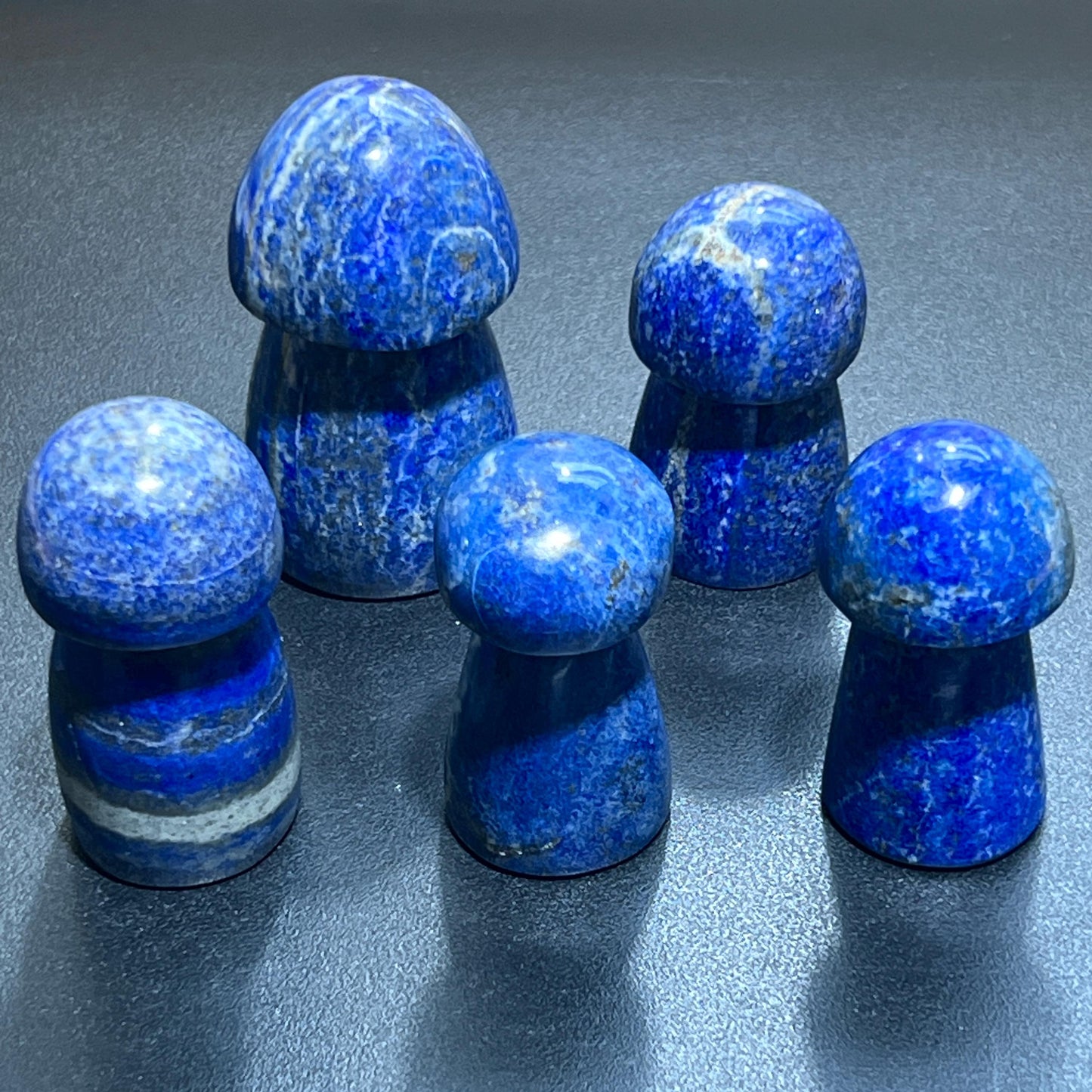 Blue Lapis Lazuli Mushroom Carving