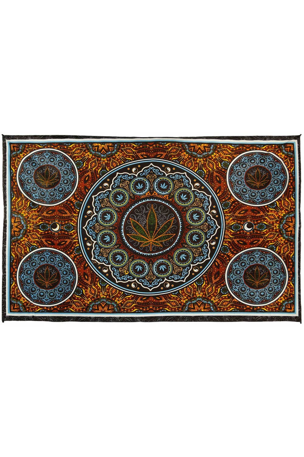 3D Tapestry Leaf Circles Smoke Shop Packaged Tapestries Loop: 90x60 inches