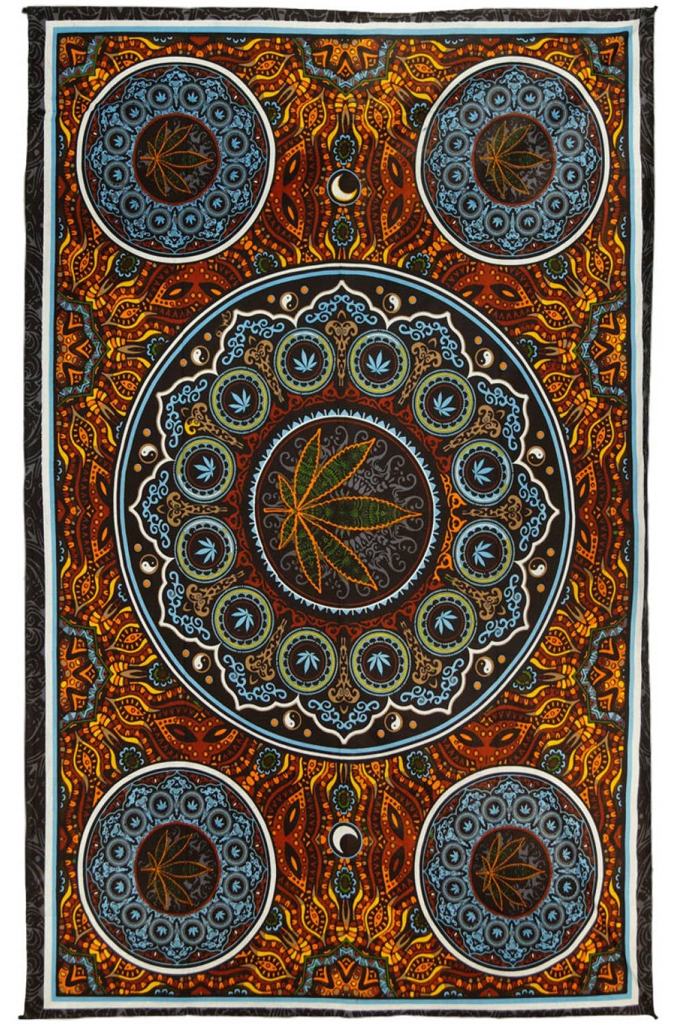 3D Tapestry Leaf Circles Smoke Shop Packaged Tapestries Loop: 90x60 inches