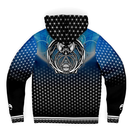 Hermetic Blues | Microfleece Zip Hoodie – AOP