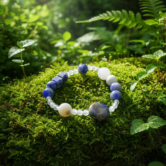 Stone & Agate Beaded Elastic Bracelet MIO66364 - CS