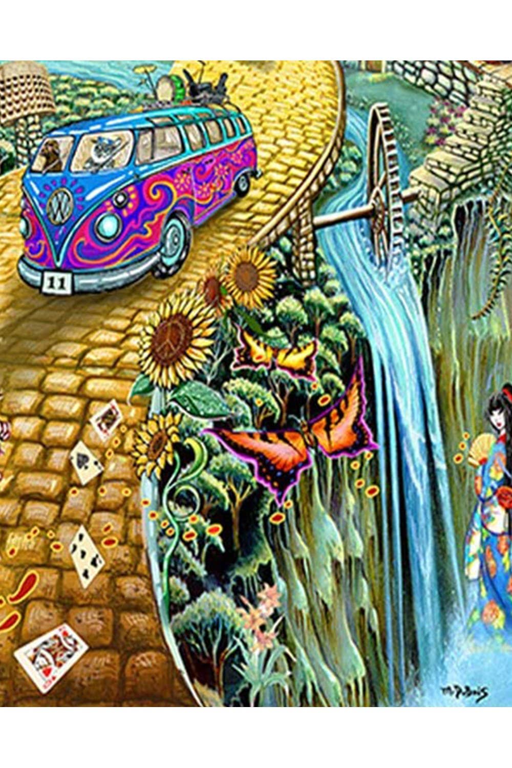 Heady Art Print Tapestry Grateful Dead Golden Road: 30x45 inches