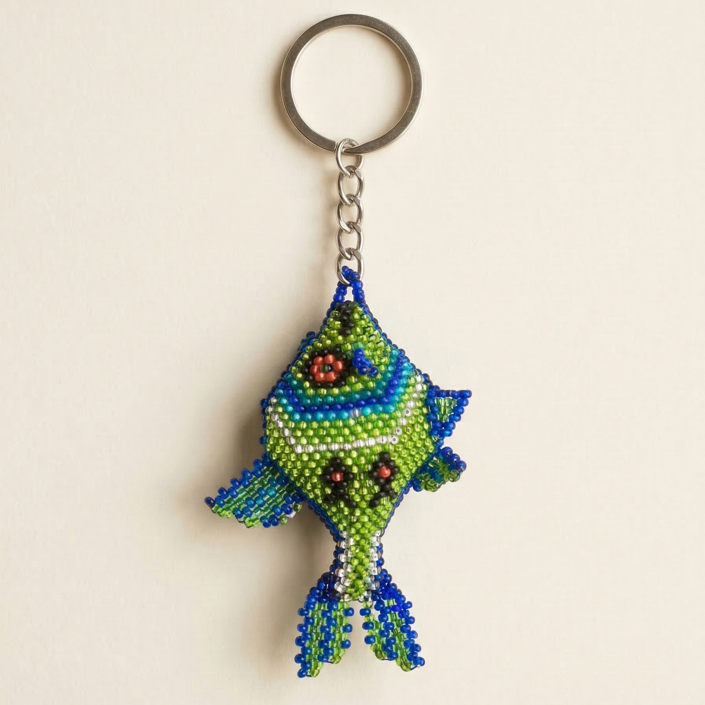 Fish Seed Bead Keychain | Hand Beaded Fair Trade Keychain - Guatemala