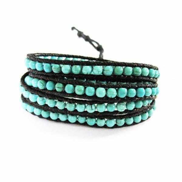 Five Wrap Leather Bracelet - Thailand