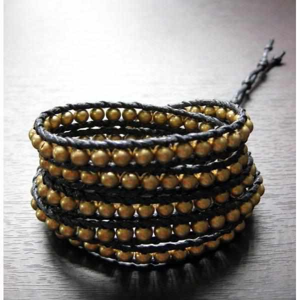 Five Wrap Leather Bracelet - Thailand