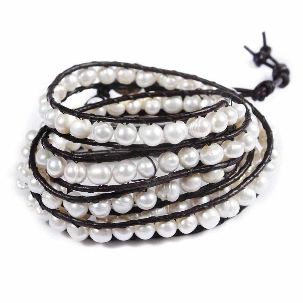Five Wrap Leather Bracelet - Thailand