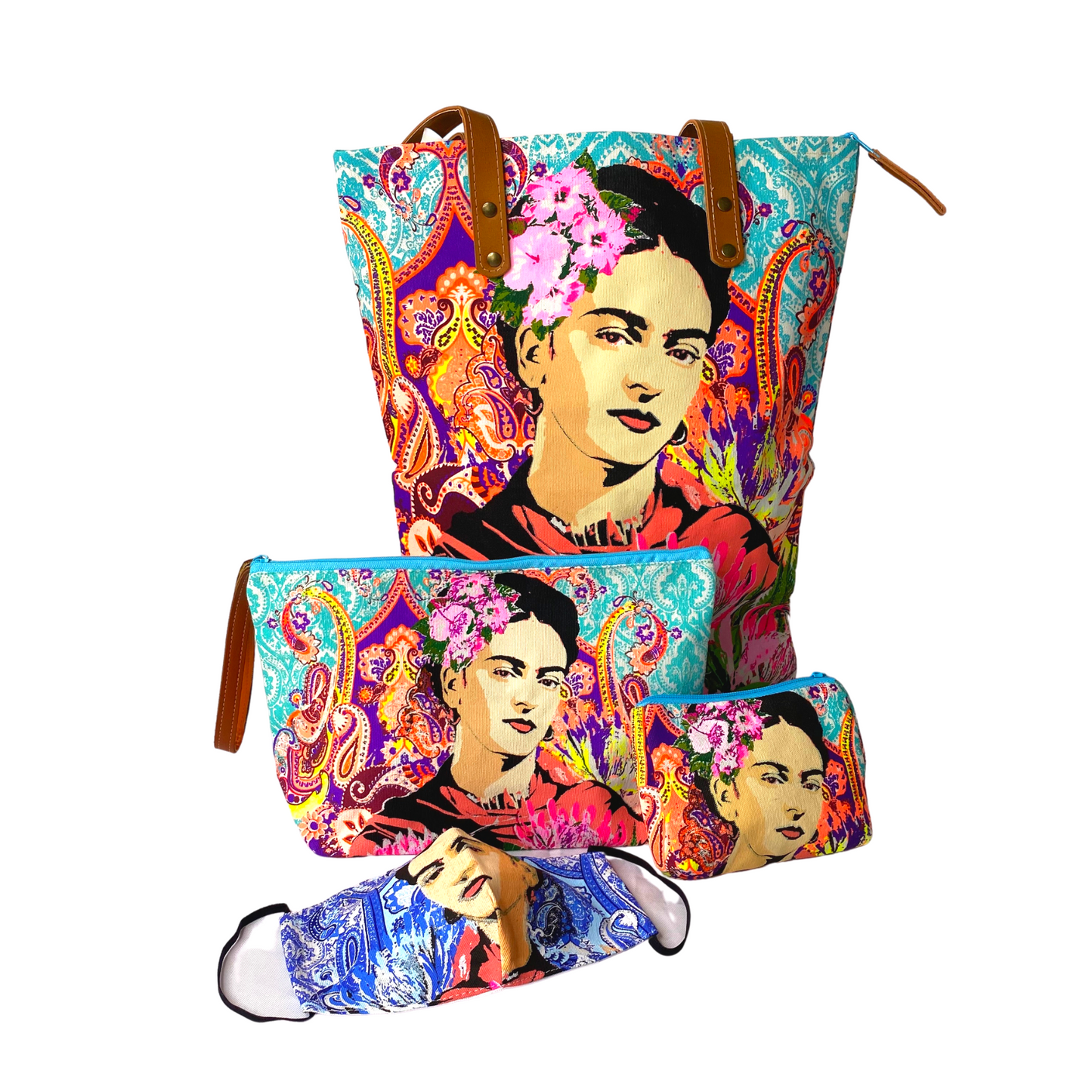 Frida Kahlo Printed Tote Bag with Zipper - Thailand
