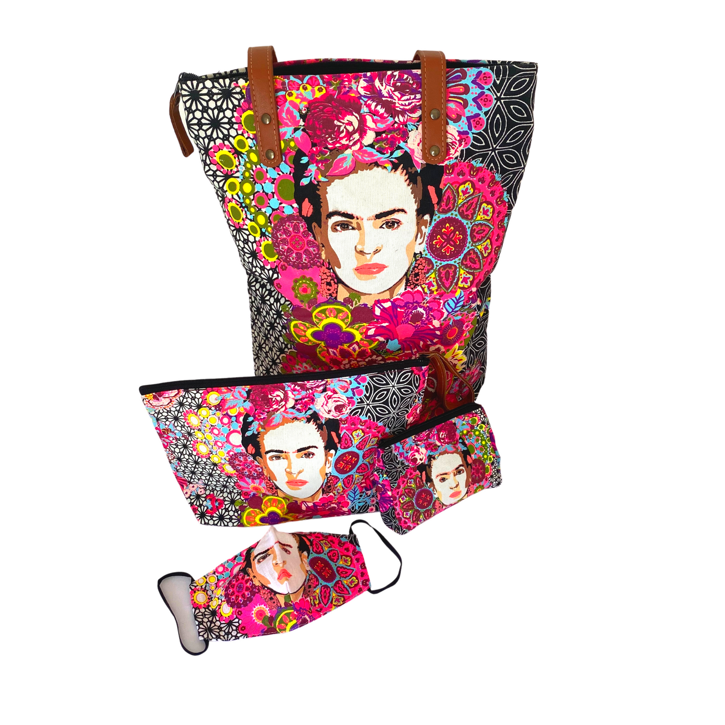 Frida Kahlo Printed Boho Wristlet | Clutch - Thailand