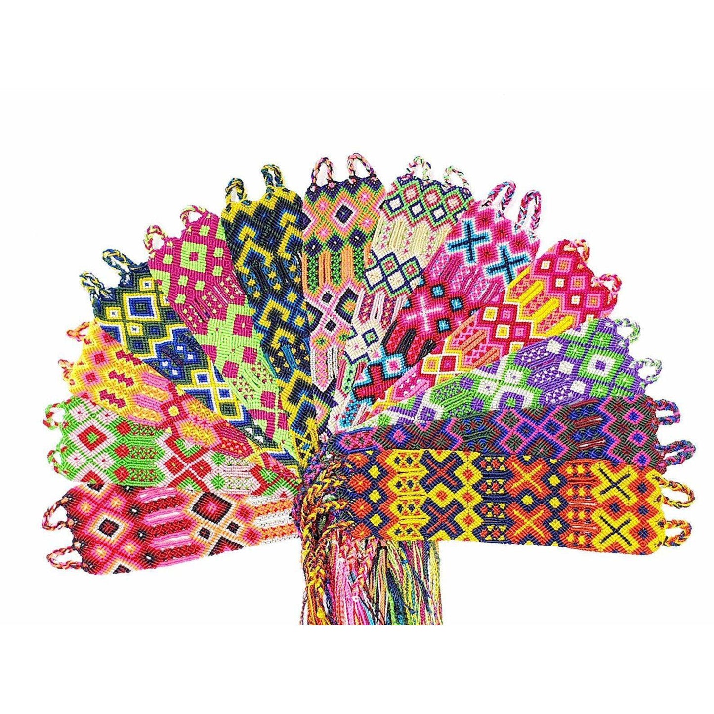 Friendship Macrame Woven Boho String Bracelet (4 Sizes) - Mexico