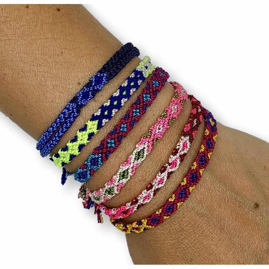 Friendship Macrame Woven Boho String Bracelet (4 Sizes) - Mexico