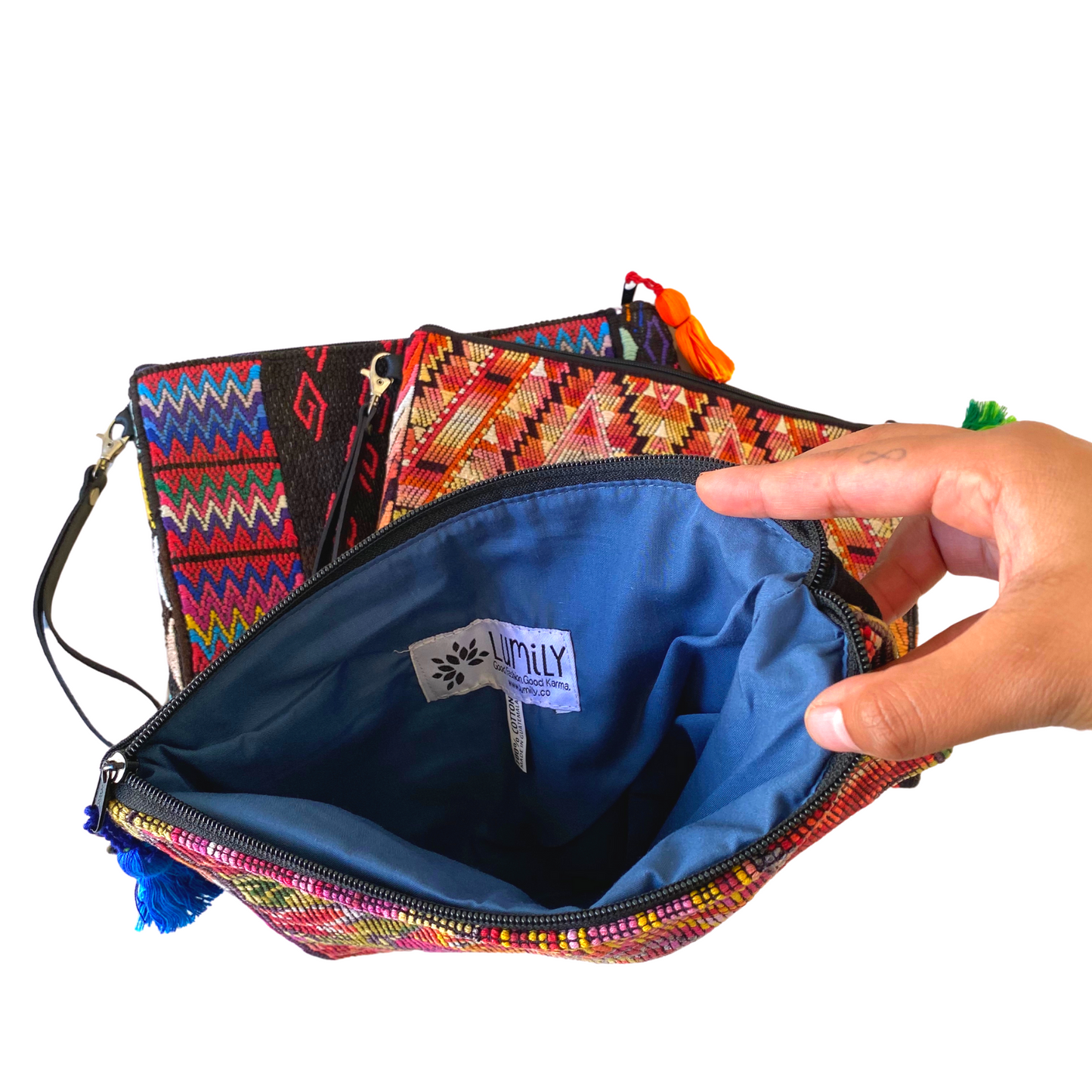 Gitana Huipil Upcycled Wristlet - Guatemala