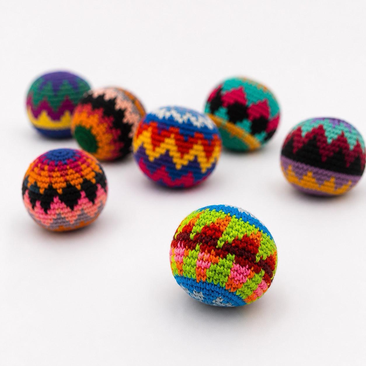 Foot Bag Knit Multicolor Sack Stress Ball Crochet - Guatemala | Mexico
