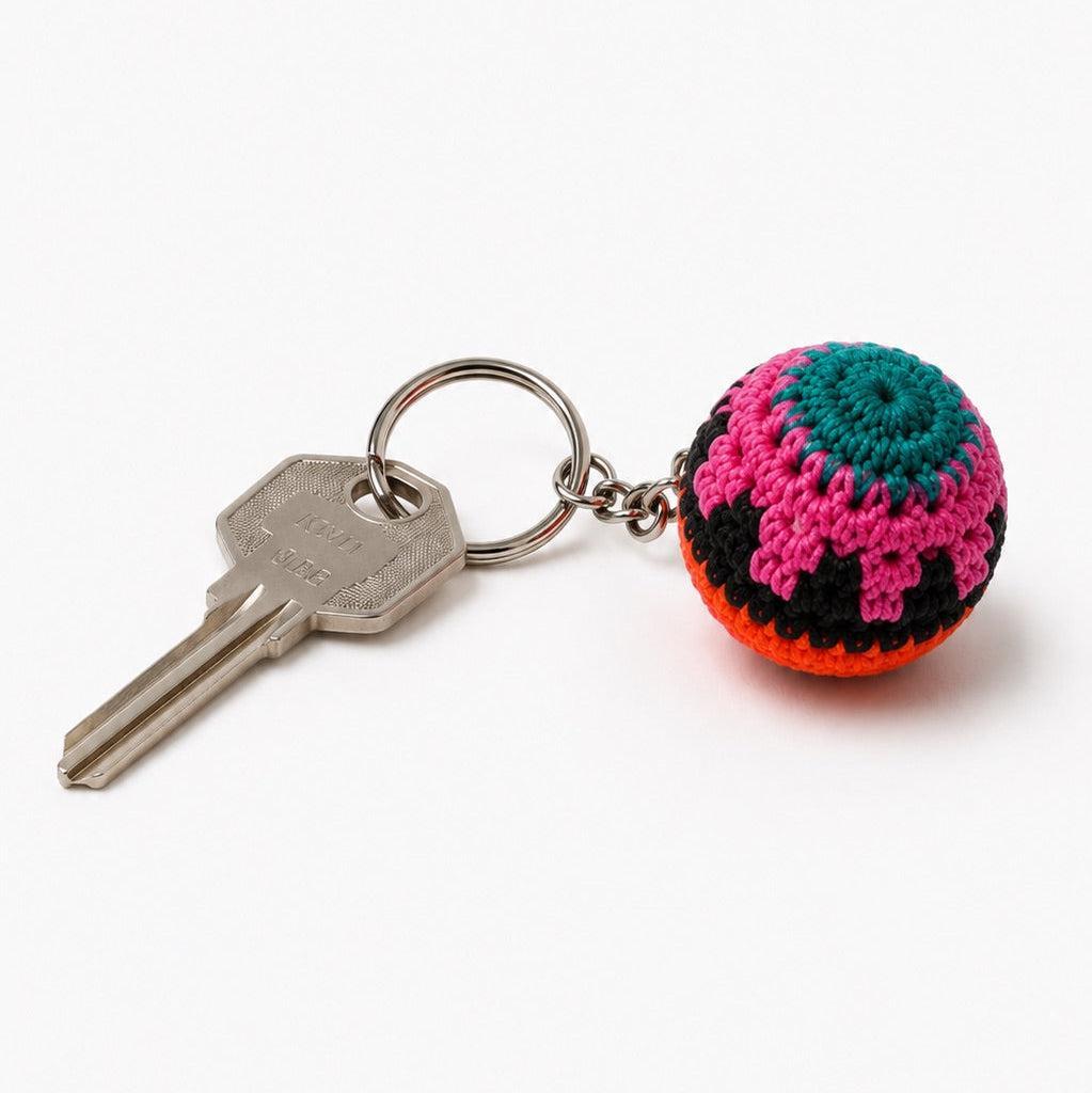 Mini Foot Bag Handmade Stress Ball Sack Crochet Keychain – Guatemala