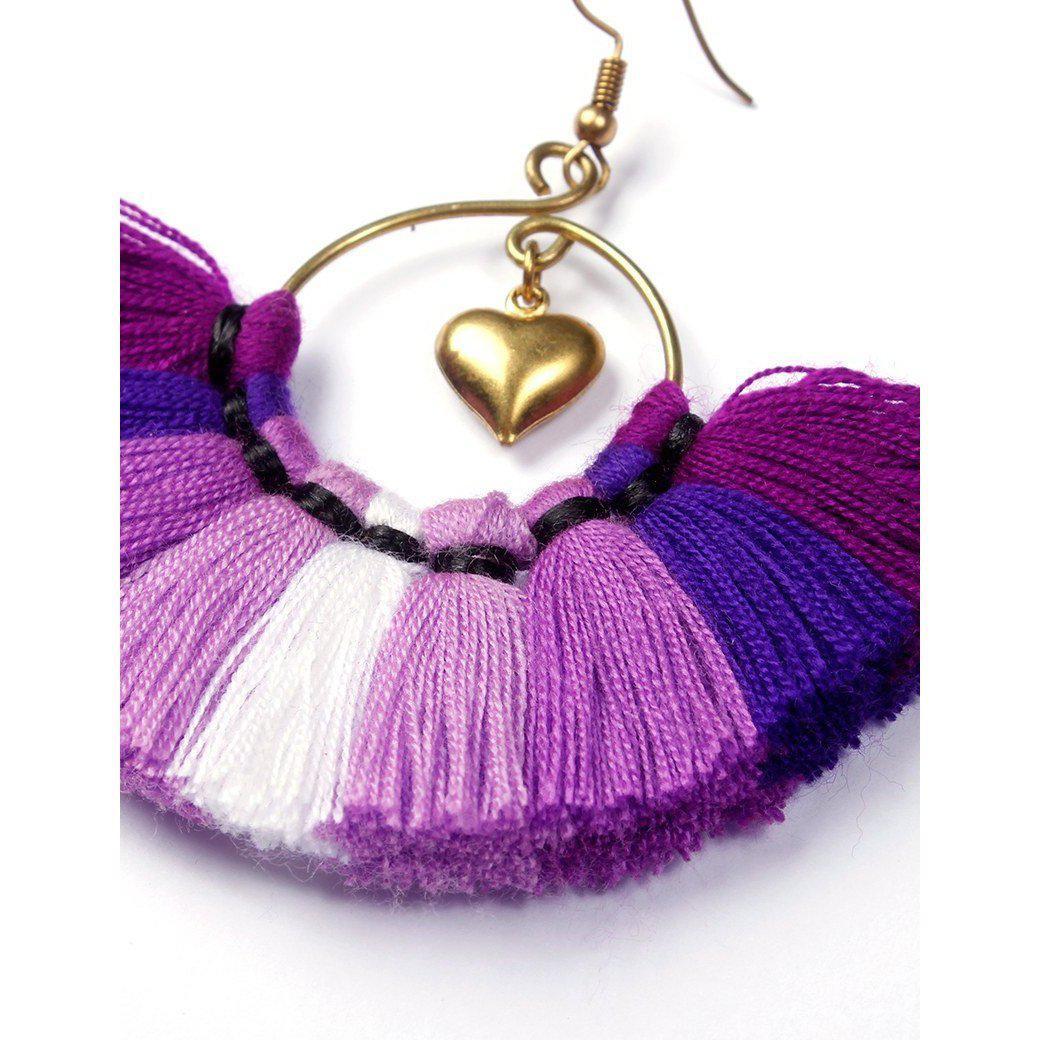 Half Moon Charmed Earrings - Thailand