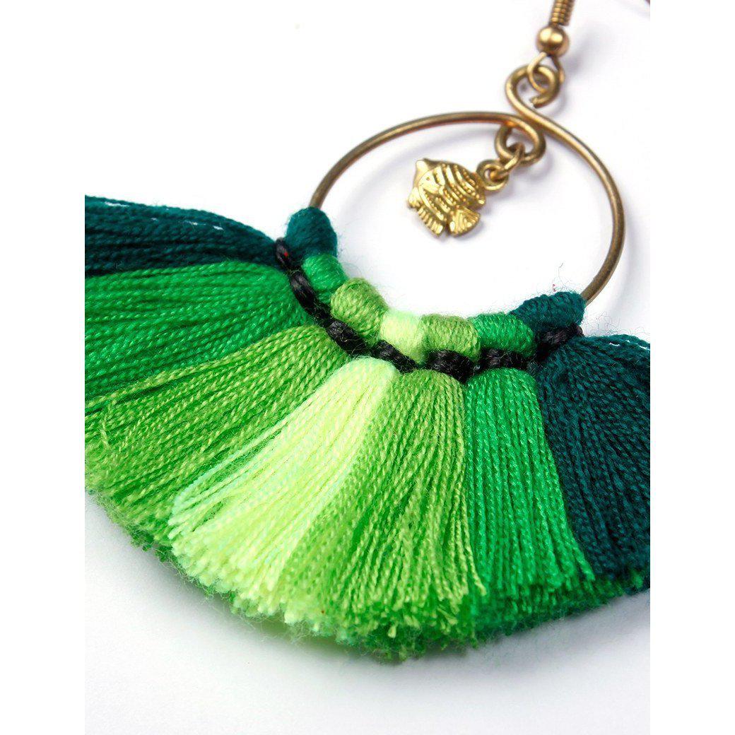 Half Moon Charmed Earrings - Thailand