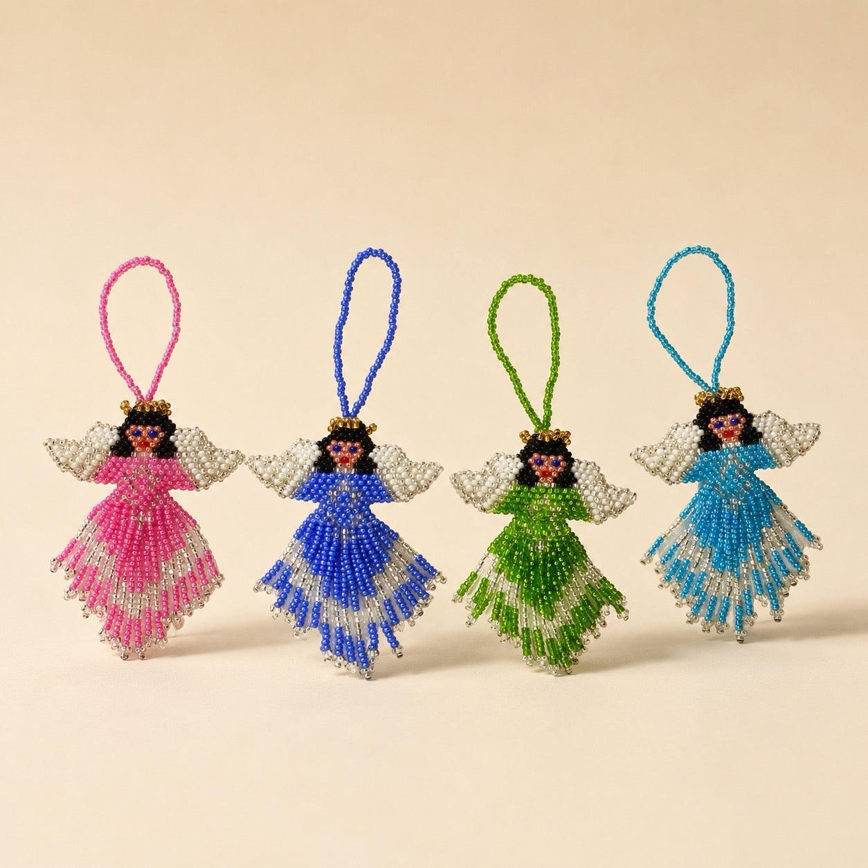 Angel Seed Bead Ornament Fair Trade Christmas Decoration - Guatemala