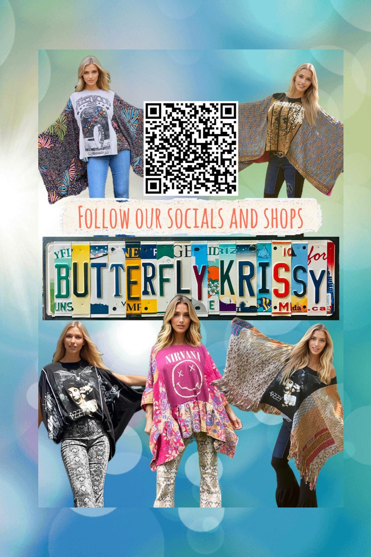 Butterfly Top/Poncho “Poison