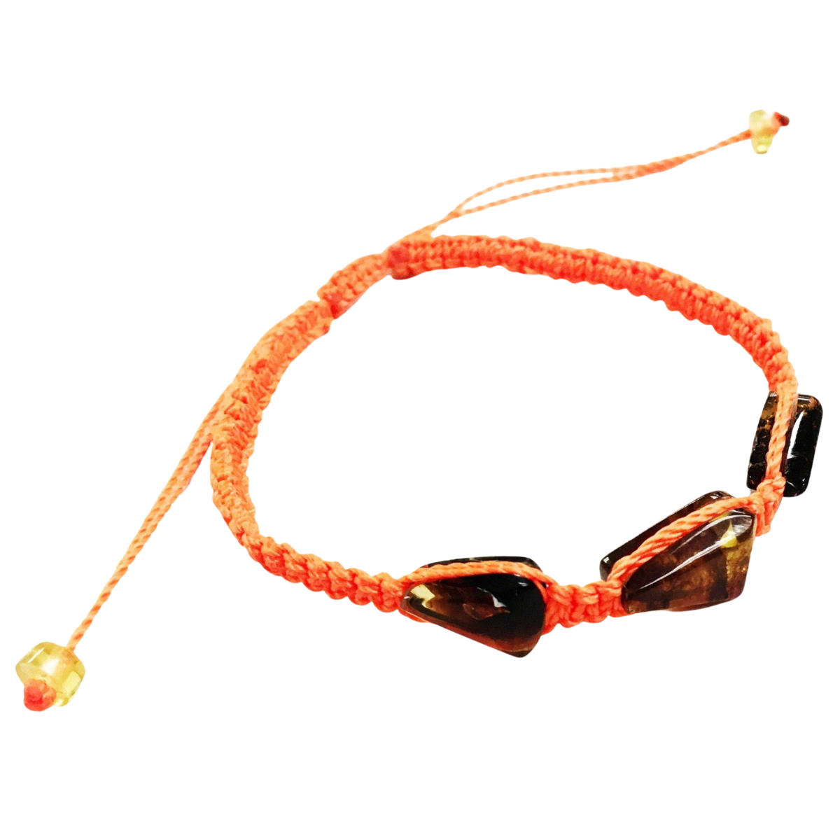 Erika Triple Amber Macrame Pull String Friendship Bracelet - Mexico