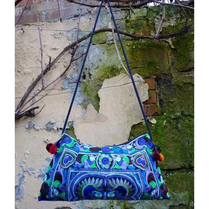 Leyla Embroidered Crossbody Hmong Purse - Thailand