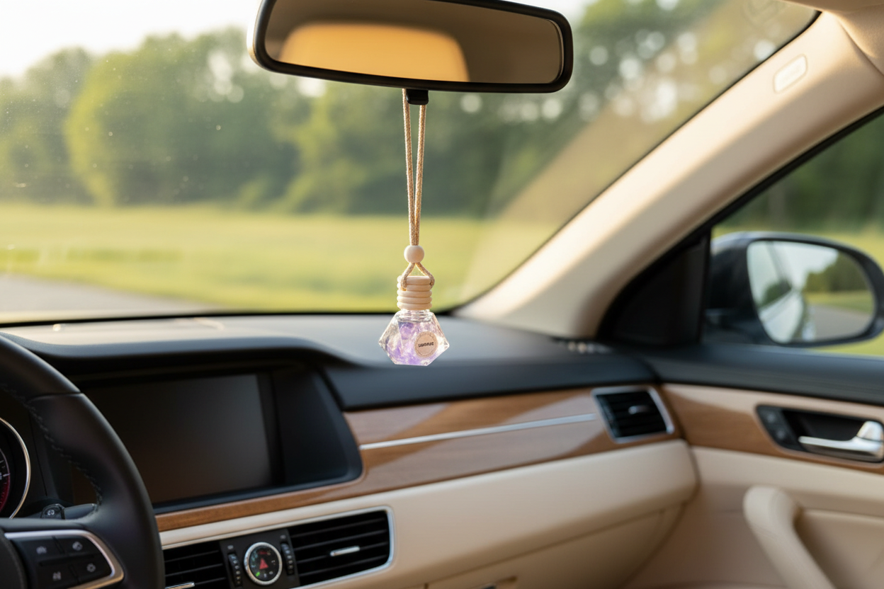 Natural Essential Oils Car Diffuser | Crystal-Infused