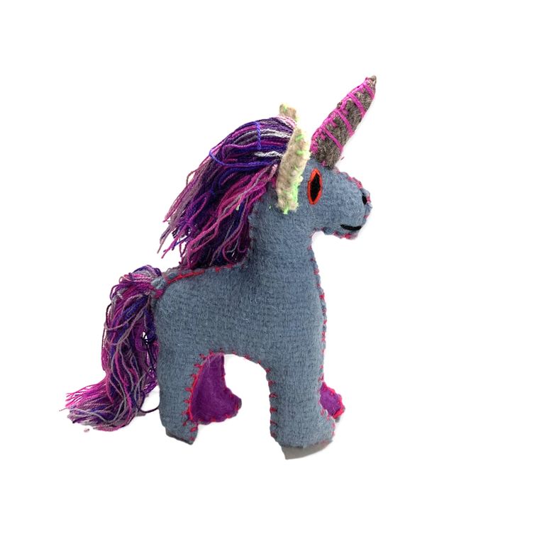 Lily the Unicorn: Repurposed Wool Boho Decor - Mexico