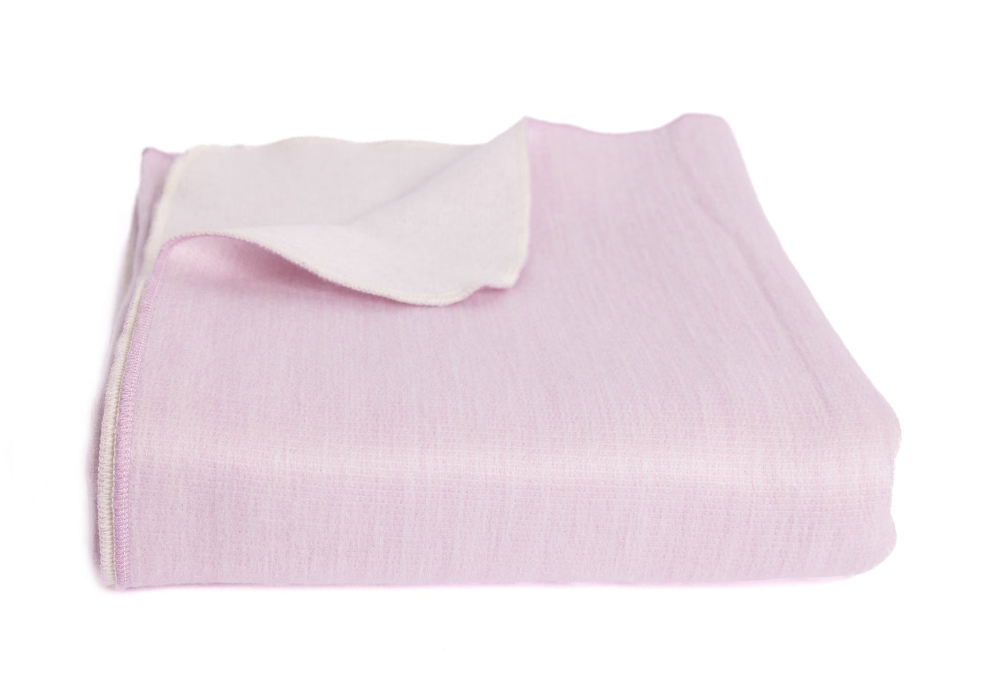 Reversible Alpaca Throw Blanket Handwoven From Ecuador - Lavender & White - Kani Collection