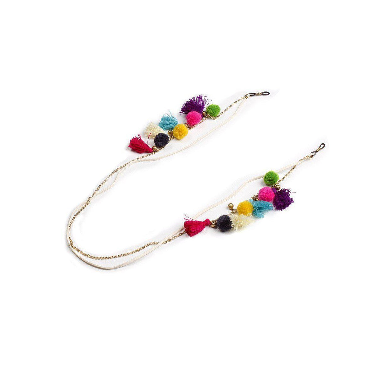 Leather Pom Pom Tassel Sunglass Chain Strap – Thailand