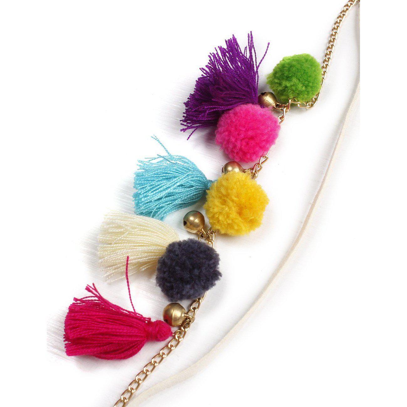 Leather Pom Pom Tassel Sunglass Chain Strap – Thailand