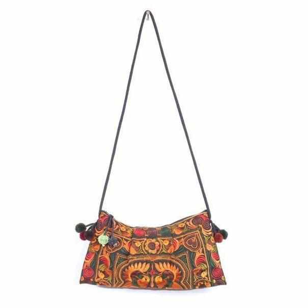 Leyla Embroidered Crossbody Hmong Purse - Thailand