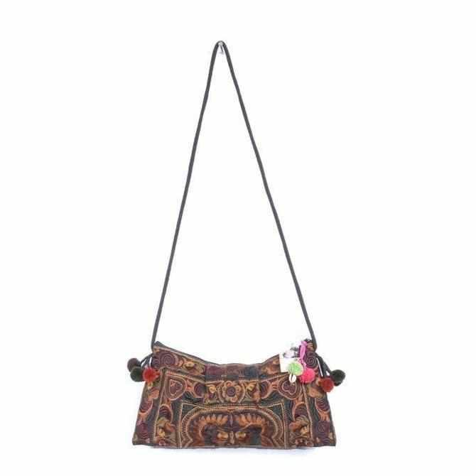 Leyla Embroidered Crossbody Hmong Purse - Thailand
