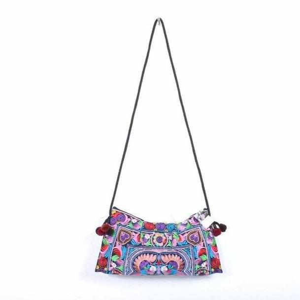 Leyla Embroidered Crossbody Hmong Purse - Thailand