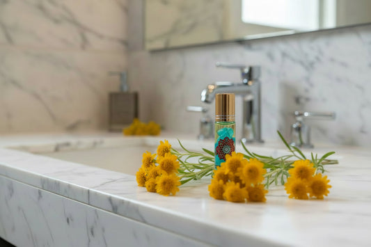 HELICHRYSUM AND TURQUOISE INFUSION BODY ROLL ON