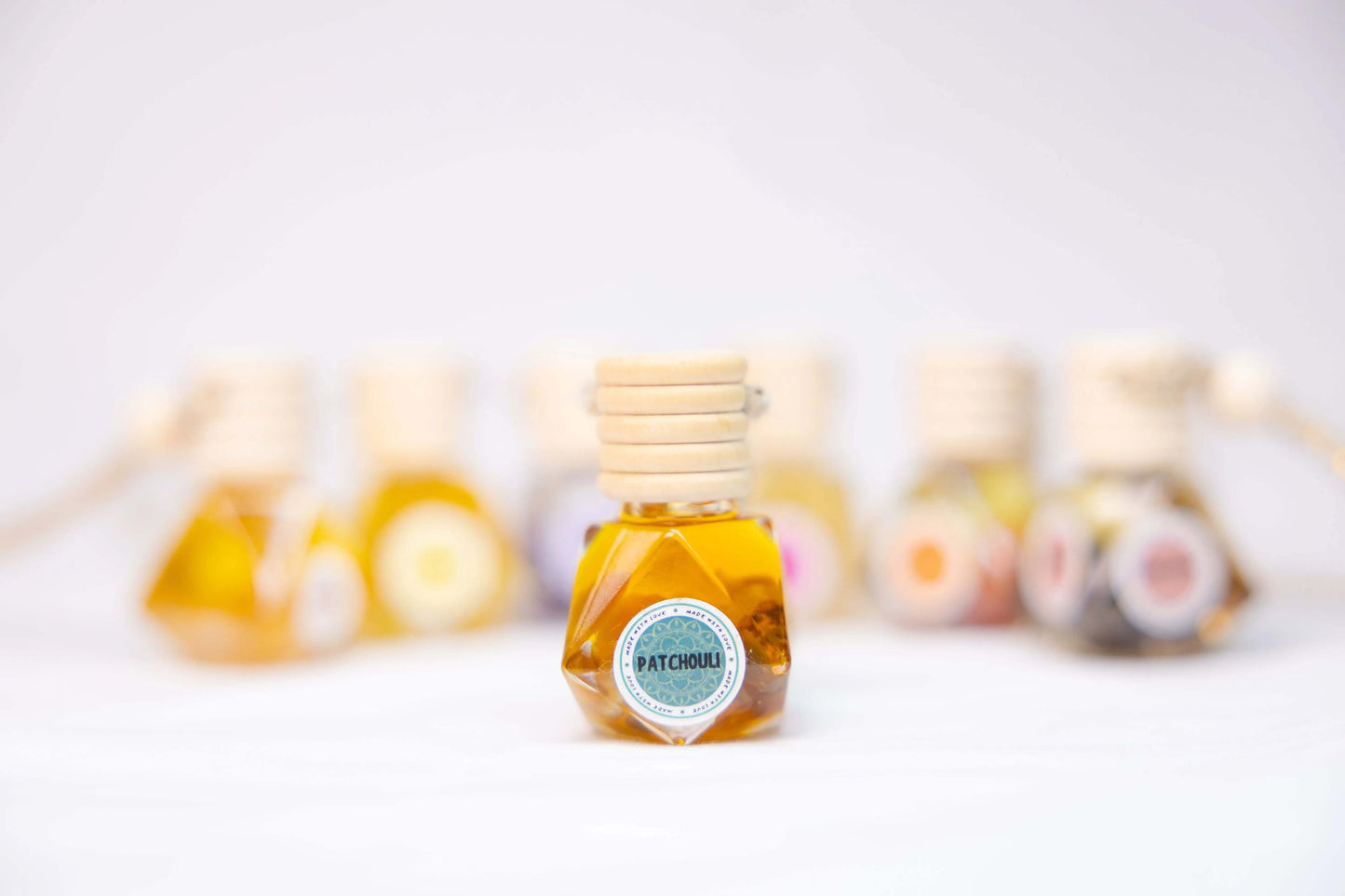 Natural Essential Oils Car Diffuser | Crystal-Infused