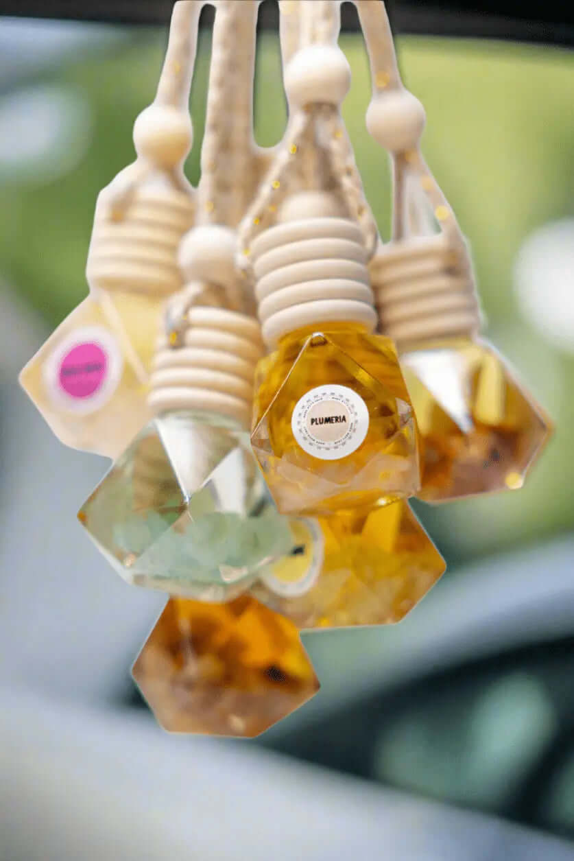 Natural Essential Oils Car Diffuser | Crystal-Infused