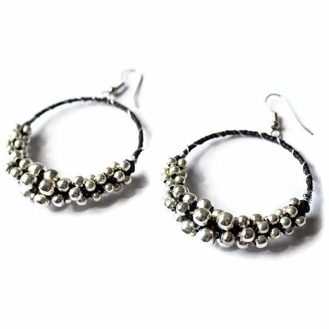 Mountain Brass Bead Earrings - Thailand